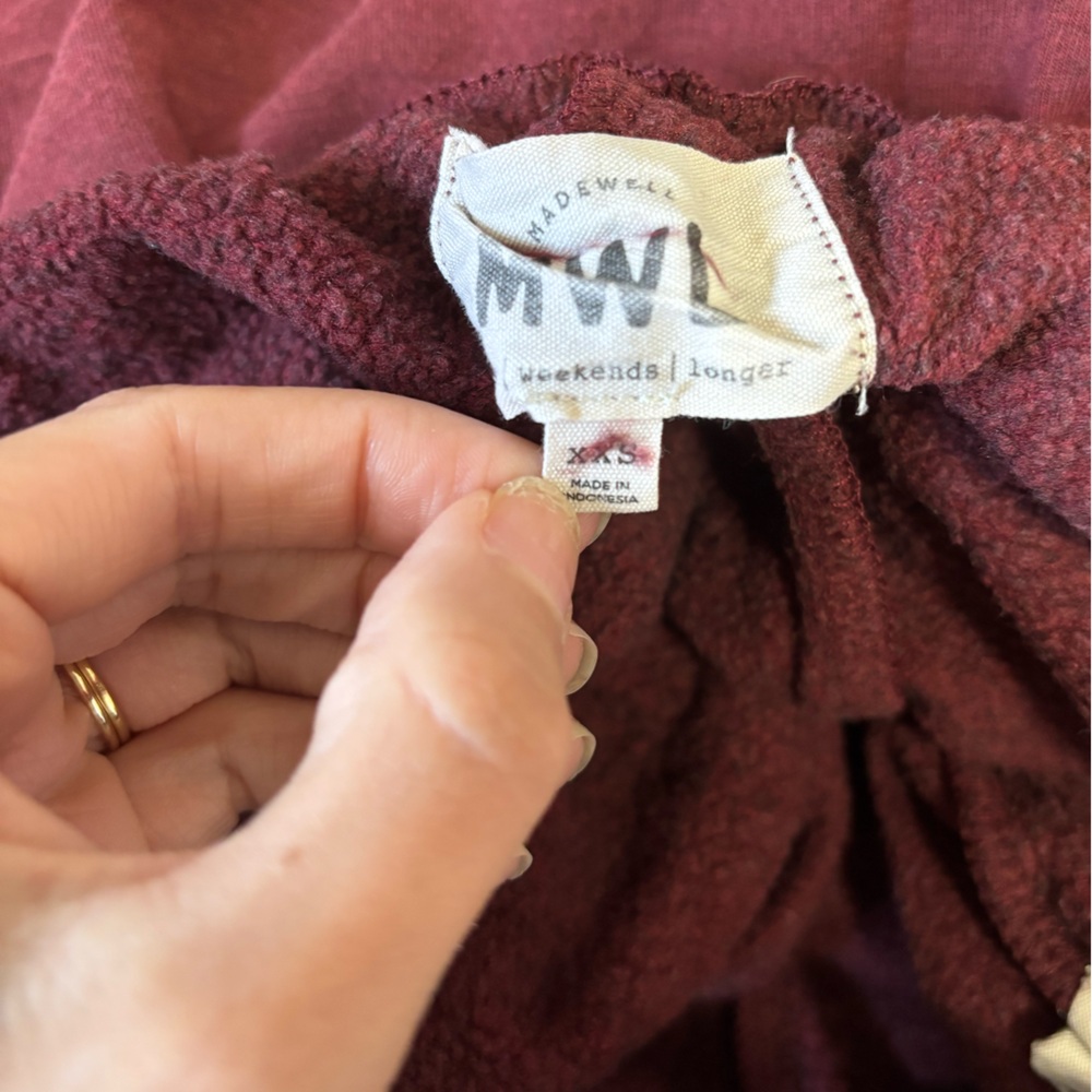 Madewell MWL Superbrushed Easygoing Sweatpants: Striped Trim Edition - Picture 4 of 4
